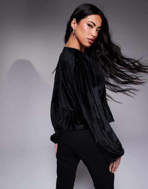 Asos velvet top clearance