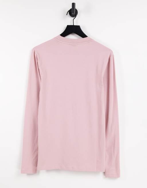 ASOS DESIGN – Langärmliges Muskel-Shirt in verwaschenem Pfirsich, 2 von 4