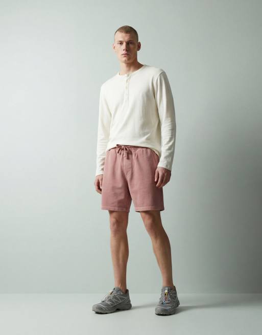 ASOS DESIGN – Langärmliges Regular-Fit-T-Shirt in cremeweißer Leinenoptik mit Henley-Ausschnitt, 9 von 12