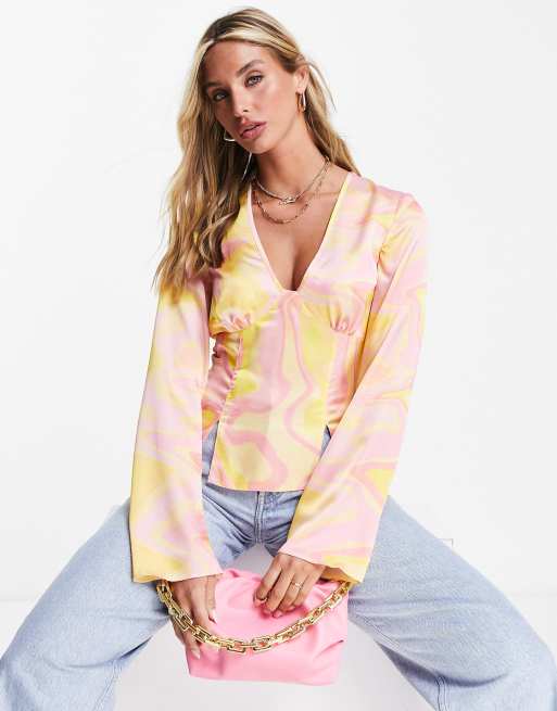 Asos yellow blouse clearance