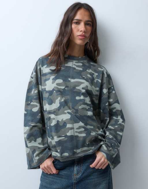 ASOS DESIGN langärmliges Skate-T-Shirt mit Camouflage-Print, 4 von 4