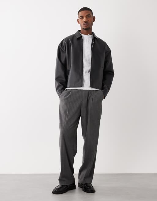 ASOS DESIGN – Langärmliges, strukturiertes Regular-Fit-Shirt in Weiß mit Henley-Kragen, 2 von 5
