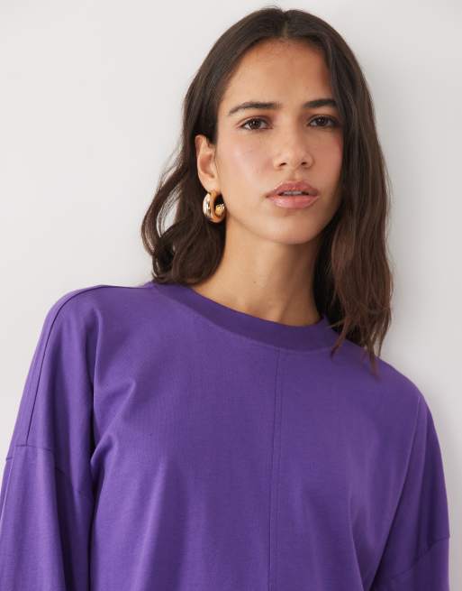 ASOS DESIGN langärmliges T-Shirt in Lila, 2 von 4