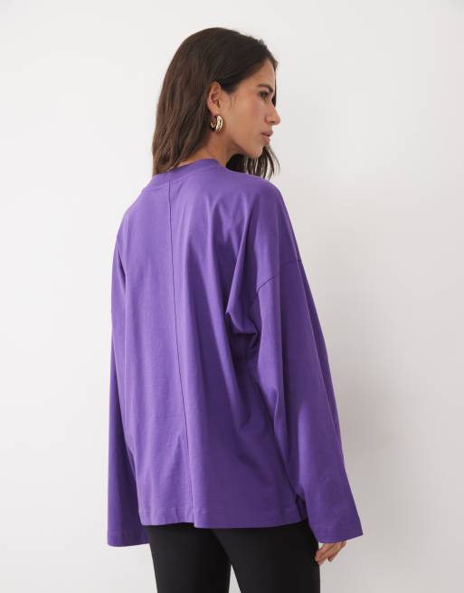 ASOS DESIGN langärmliges T-Shirt in Lila, 4 von 4