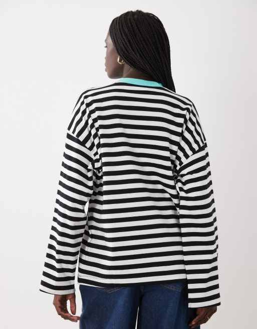 ASOS DESIGN langärmliges T-Shirt mit Streifen, 4 von 4