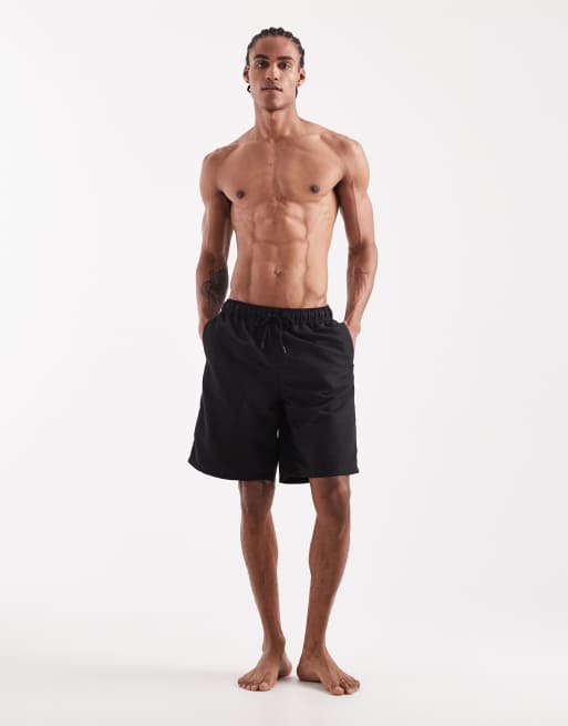ASOS DESIGN - Lange badeshorts i sort, 2 af 5