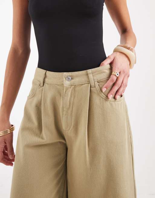 ASOS DESIGN lange bermuda in zandkleurige wassing, 5 van 5