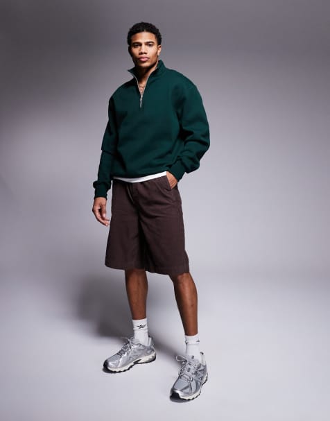 ASOS DESIGN – Lange Cord-Jorts in Braun - view 1