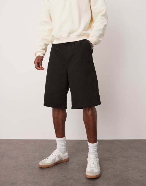 ASOS DESIGN - Lange geplooide jort in zwart