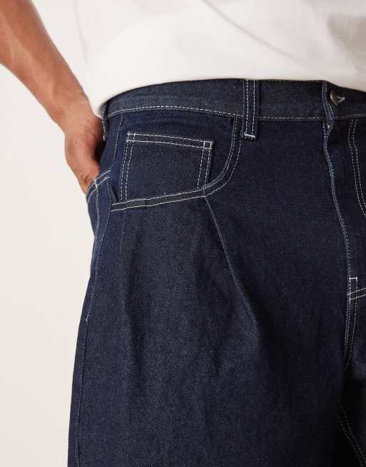 ASOS DESIGN – Lange Jeansjorts in Raw-Waschung mit Faltentaschen, 5 von 5