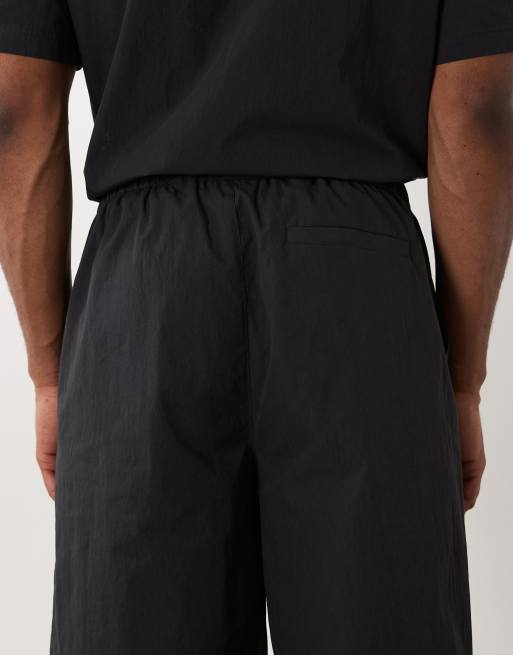 ASOS DESIGN - Lange jort van technische stof in zwart, deel van co-ord set, 4 van 5