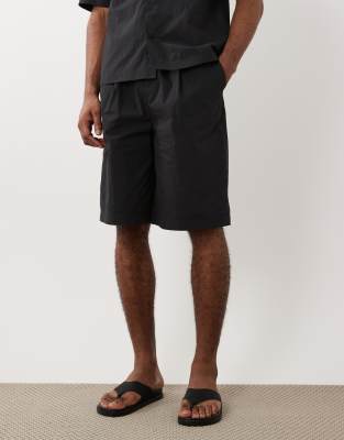 Lange Jorts aus Funktionsmaterial in Schwarz, Kombiteil Schwarz 3XL