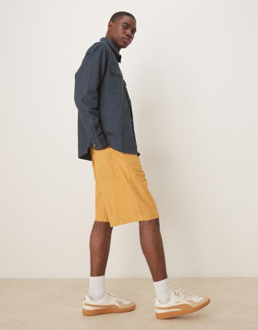 ASOS DESIGN – Lange Jorts in Hellbraun