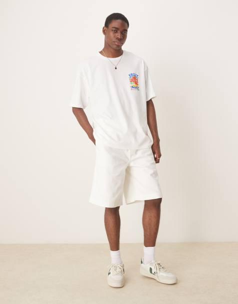 ASOS DESIGN – Lange Jorts in Steinbeige mit einzelnen Bundfalten - view 1