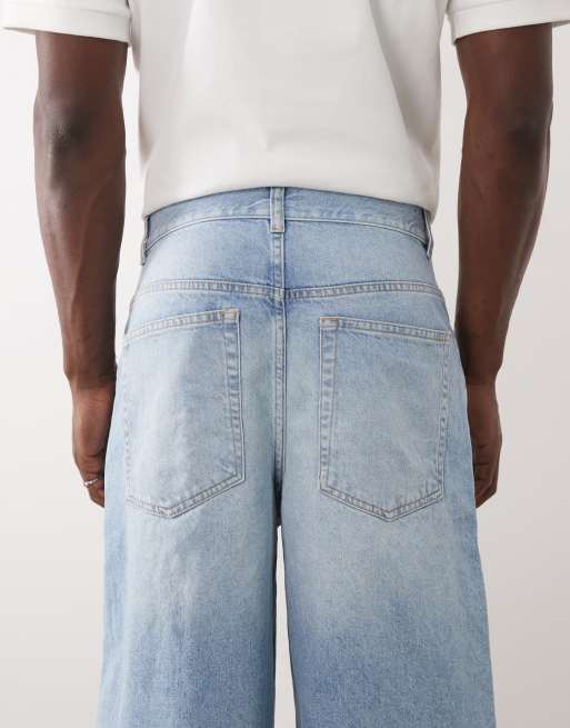 ASOS DESIGN - Lange lyseblå denimshorts med flænger, 5 af 5