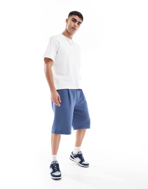 ASOS DESIGN – Lange Oversize-Shorts in verwaschenem Blau - view 1