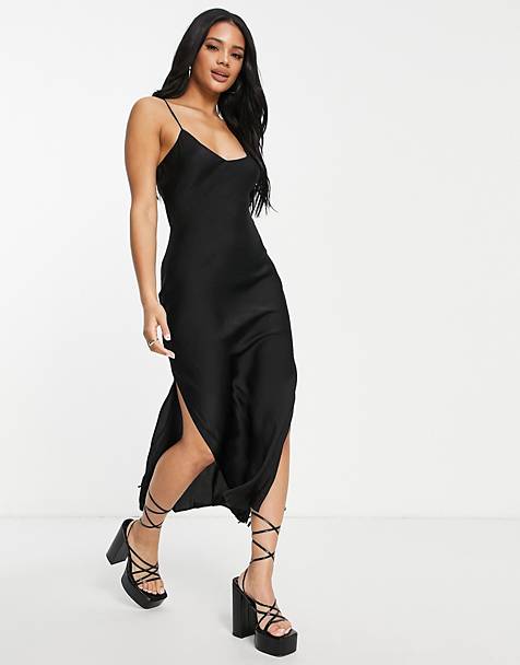 Mode Jurken Maxi-jurken Asos Maxi-jurk zwart-room elegant 