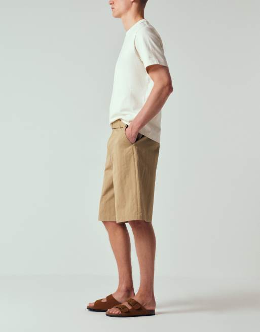 ASOS DESIGN - Lange short in beige, deel van co-ord set, 2 van 12