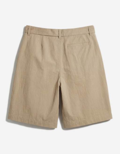 ASOS DESIGN - Lange short in beige, deel van co-ord set, 7 van 12