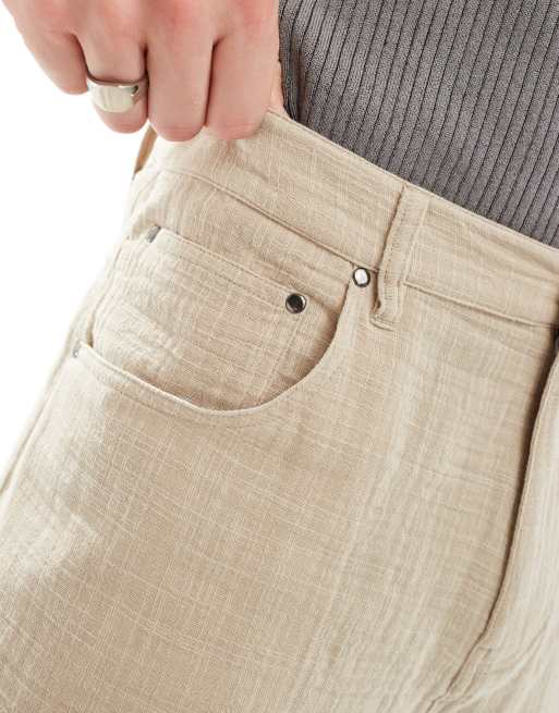 ASOS DESIGN - Lange short met textuur in stone, 5 van 5