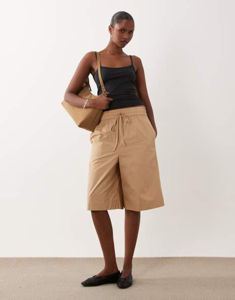 ASOS DESIGN lange shorts i camel - view 1