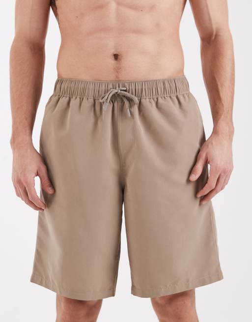 ASOS DESIGN - Lange zwemshort in beige, 5 van 6