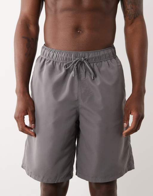ASOS DESIGN - Lange zwemshort in grijs, 4 van 5