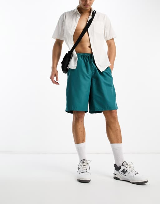 ASOS DESIGN - Lange zwemshort in groen