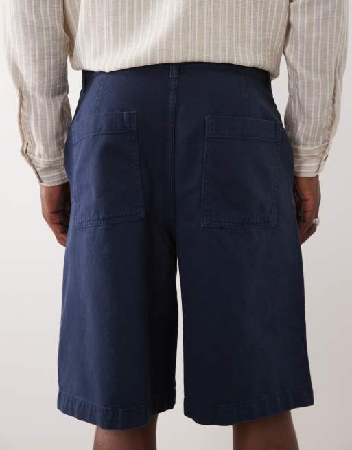 ASOS DESIGN – Länger geschnittene Jorts in Marineblau, 4 von 5