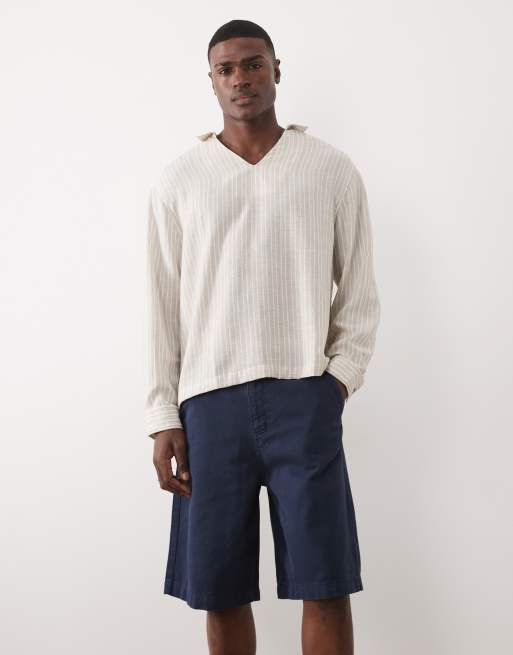 ASOS DESIGN – Länger geschnittene Jorts in Marineblau, 5 von 5