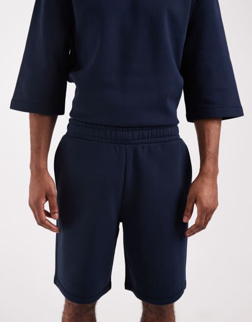 ASOS DESIGN – Länger geschnittene Oversize-Bermudashorts aus Jersey in Marineblau, Kombiteil, 3 von 5