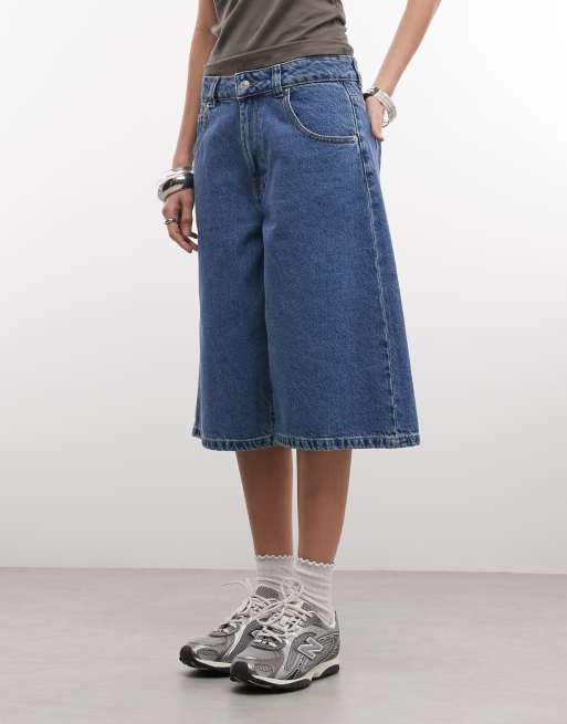 ASOS DESIGN – Längere Bermudashorts in Mittelblau, 2 von 5