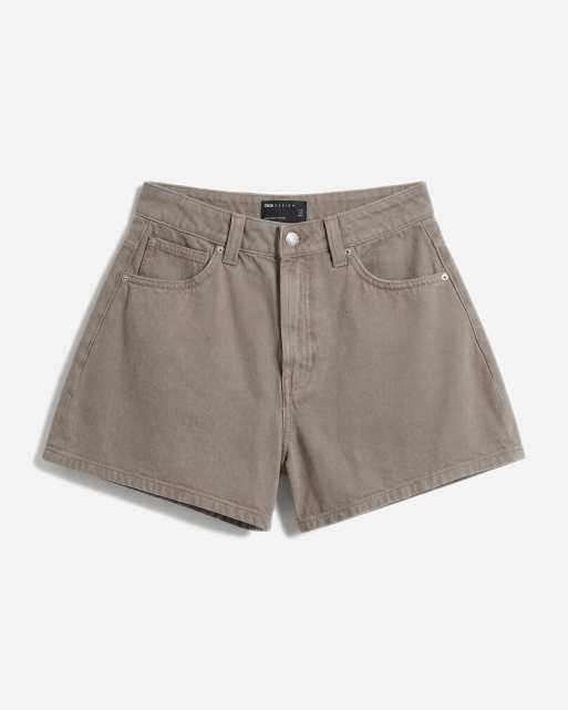 ASOS DESIGN - Langere short met A-lijn in kaki, 6 van 12