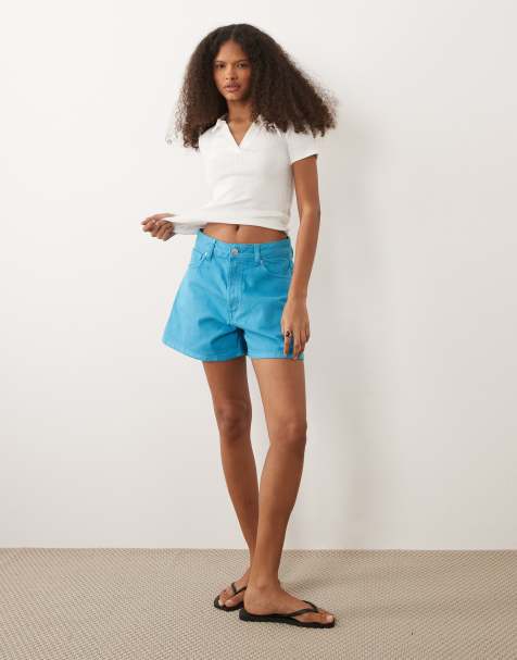 ASOS DESIGN – Längere Shorts in leuchtendem Blau mit A-Linien-Schnitt - view 1
