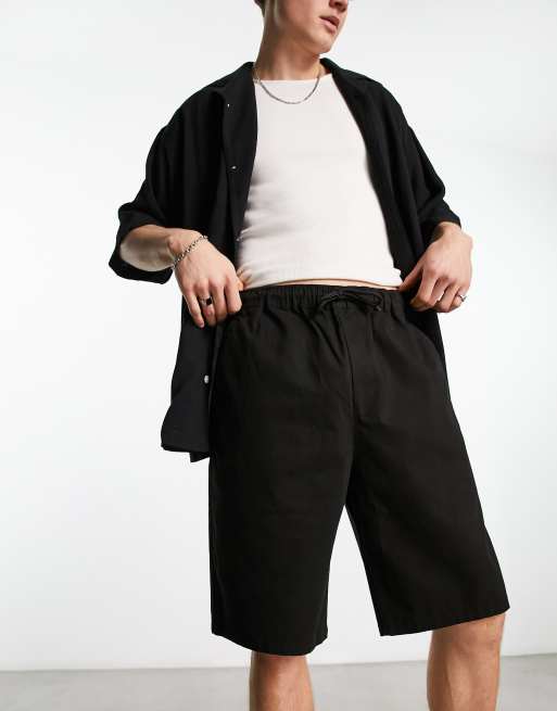 ASOS DESIGN - Langere skater chinoshort in zwart, 2 van 4