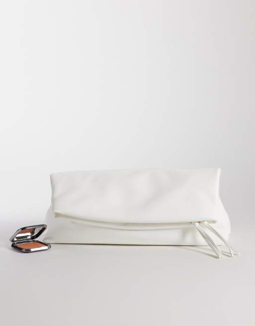 ASOS DESIGN - Langwerpige clutch in wit, 2 van 4