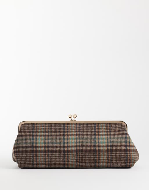 ASOS DESIGN langwerpige clutch met ruitprint, 4 van 4
