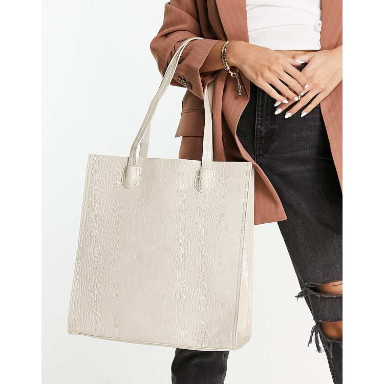 Asos design croc bonded best sale shopper bag