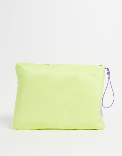 ASOS DESIGN – Laptop-Hülle in Grün mit abnehmbarem Beutel ASOS