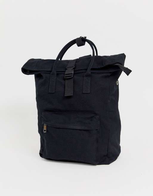 Asos design zip over shop canvas backpack with double handle