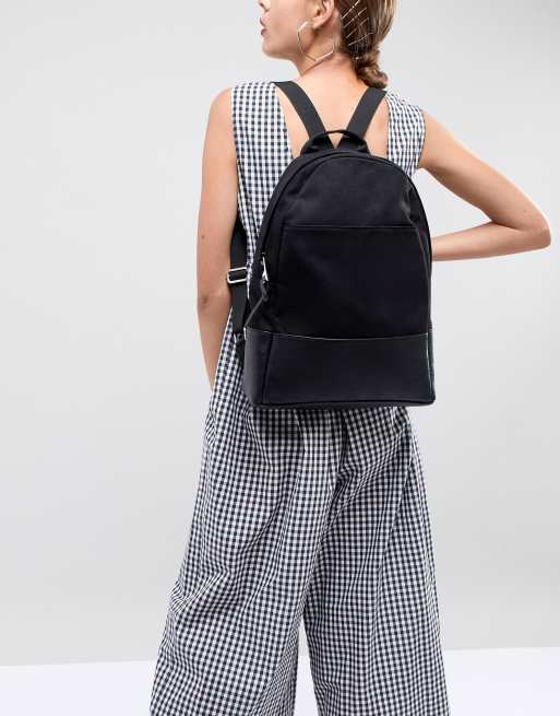 ASOS DESIGN large canvas backpack