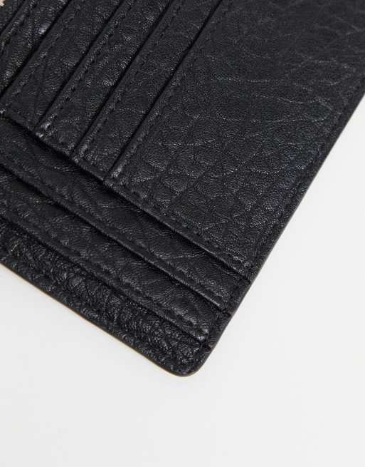 ASOS DESIGN large card holder in grainy black PU, 4 of 4