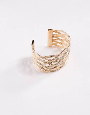 Asos Design Large Lattice Cuff Bracelet