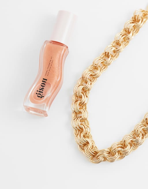 ASOS DESIGN Large loop chain necklace in gold tone, 2 of 4
