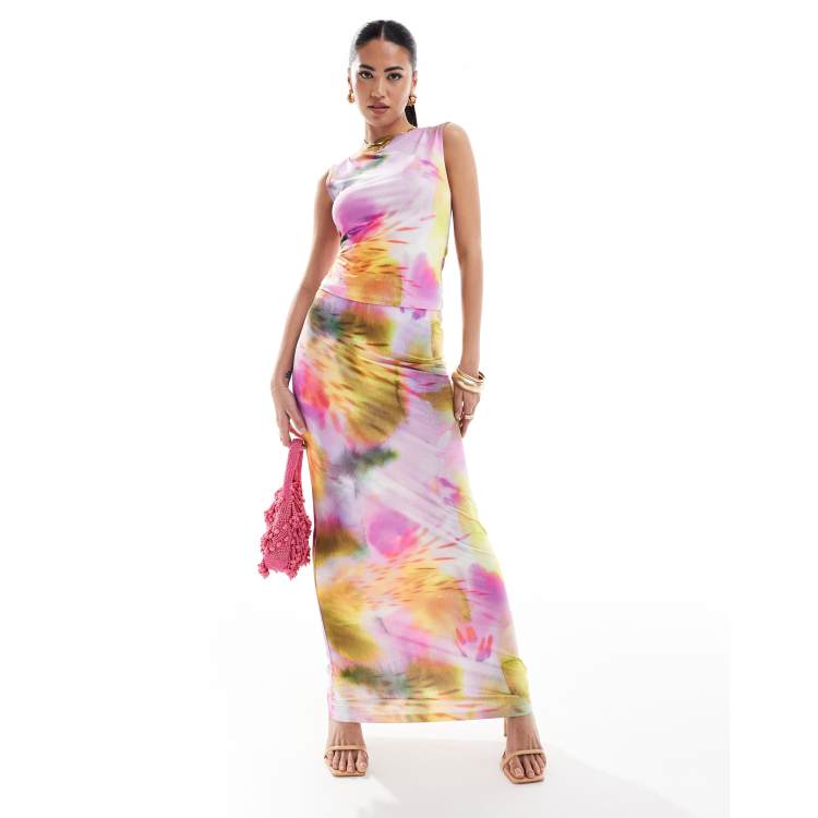 ASOS DESIGN large scale floral maxi skirt in multi part of a set ASOS