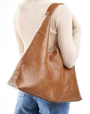 ASOS DESIGN large scoop tote bag in brown