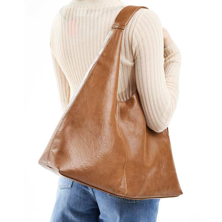 ASOS DESIGN large scoop tote bag in brown ASOS