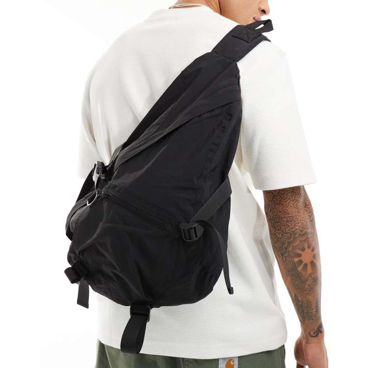 ASOS DESIGN large sling backpack bag in black ASOS