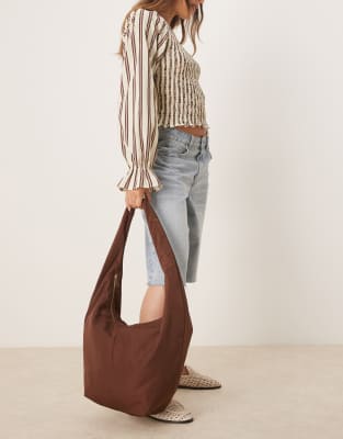 Asos Design Large Slouchy Sling Tote Bag