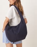 [ASOS DESIGN] ASOS DESIGN large slouchy sling tote bag in navy No Size NAVY